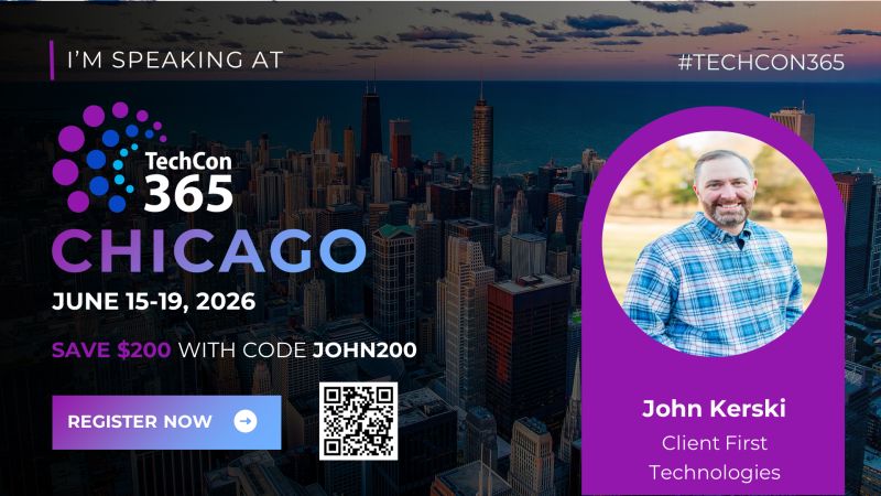 JKerski's tweet photo. @TechCon365  Chicago is less than a month away. Join me June 15-19, 2026 with experts like Stephanie Bruno, Lenore Flower, John White, and more for practical M365, Power Platform, and Fabric sessions.
https://t.co/FH2Kr3lVVG https://t.co/7VbpFeK9s4
