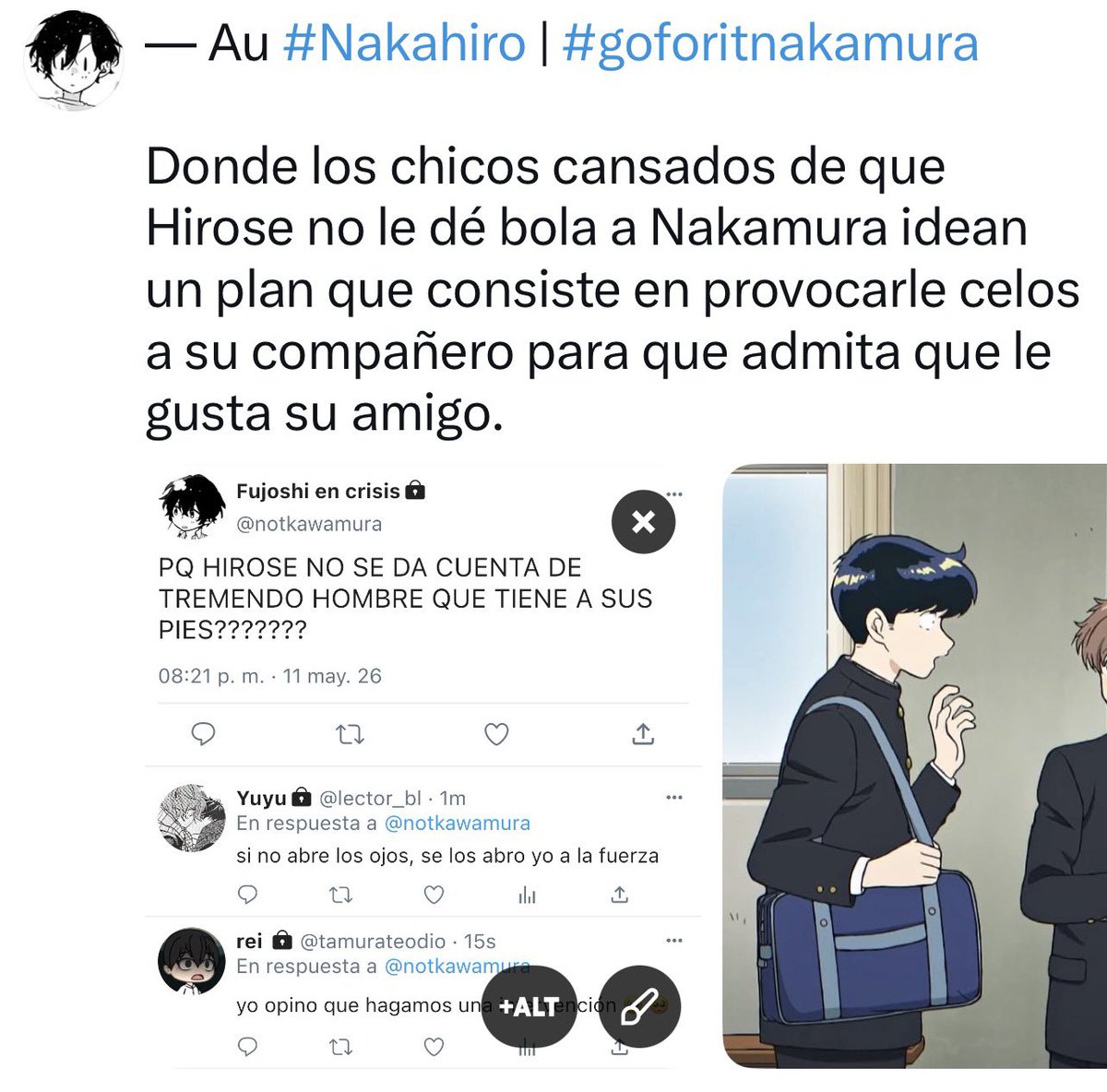 ᢉ𐭩 𝓜att | 📌 Nakahiro AU tweet media