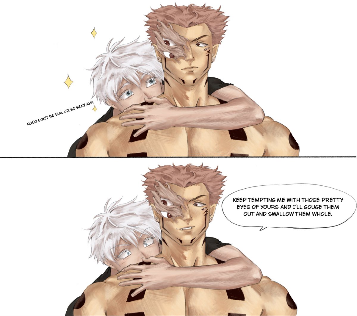 dehloosquared's tweet photo. The King of Curses is immune to puppy eyes #sukugo #gosuku https://t.co/FKuub3gfoG