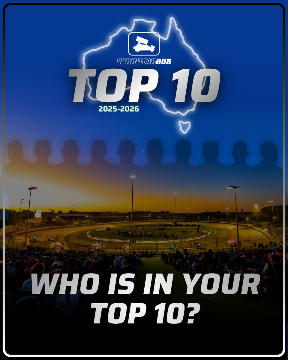 SprintCarHub's tweet photo. As the 2025-2026 season draws to a close, that means the 𝗦𝗽𝗿𝗶𝗻𝘁 𝗖𝗮𝗿 𝗛𝘂𝗯 𝗧𝗢𝗣 𝟭𝟬 𝗔𝘂𝘀𝘁𝗿𝗮𝗹𝗶𝗮𝗻 𝗦𝗽𝗿𝗶𝗻𝘁 𝗖𝗮𝗿 𝗗𝗿𝗶𝘃𝗲𝗿𝘀 𝗖𝗼𝘂𝗻𝘁𝗱𝗼𝘄𝗻 isn’t far away!

Who makes your top 10 this season?

Here were our rankings from 2024-2025:

Our rankings from 2024-2025;
1. James McFadden
2. Lockie McHugh
3. Jock Goodyer
4. Jamie Veal
5. Kerry Madsen
6. Brock Hallett
7. Callum Williamson
8. Dayne Kingshott
9. Ryan Newton
10. Michael Stewart

#SprintCarHub #SprintCar #SprintCarRacing
