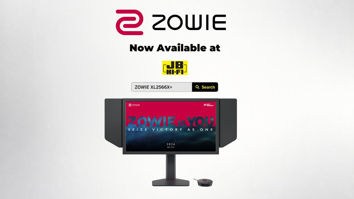 The ZOWIE XL2566X+ is now available to order through JB Hi-Fi