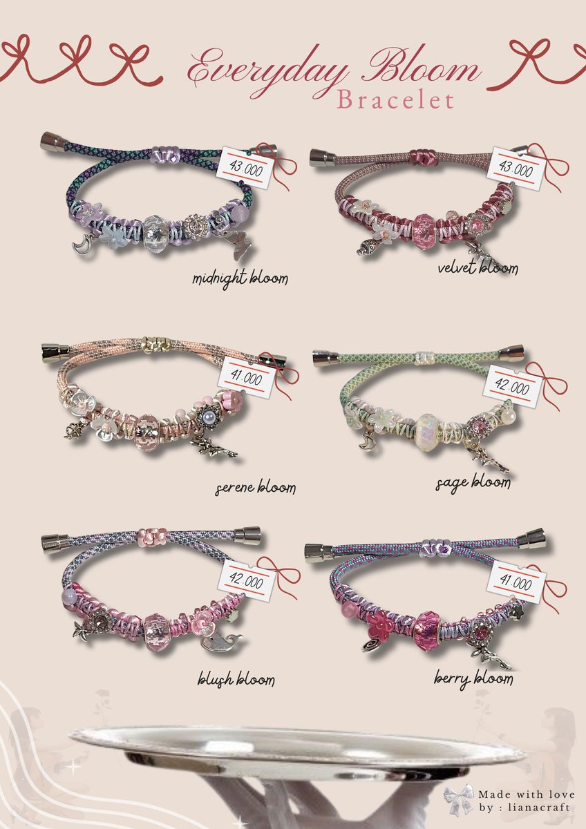 nainaliana's tweet photo. [Like &amp; Retweet are very appreciated!]
˚˖⋆🌸Pre-Order Everyday Bloom Bracelet Batch 8🌸˚˖⋆

🗓 OPEN PO 12 – 18 May 2026 
💵 DP: 20k/item (limited slot!)
📎 Form Order : https://t.co/eAwcBD9XgV

♡ thank you for supporting my small business ♡ https://t.co/p14aHxVw8B