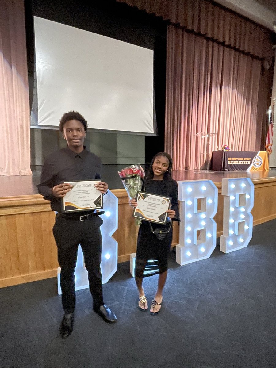 Miller_Magnet's tweet photo. Congratulations to Faith Brooks and Chad Rogers for representing Miller at the BIBBSPY Awards this evening. We are proud of you both!! @Miller_Magnet @BibbAthletics @Shan_Gibson https://t.co/nTWO27Kwhu