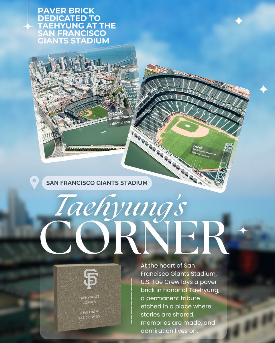 taehyungtuesday's tweet photo. Inspired by Taehyung's impeccable pitch in LA, we set our sights on the  San Francisco Bay area, chosing a beautiful waterfront location next to Oracle Park-home of the San Francisco Giants. Please visit and enjoy the view at our newest Taehyung's Corner!

#TAEHYUNGSCORNER 
#TaeCrewUS
#BTS_V