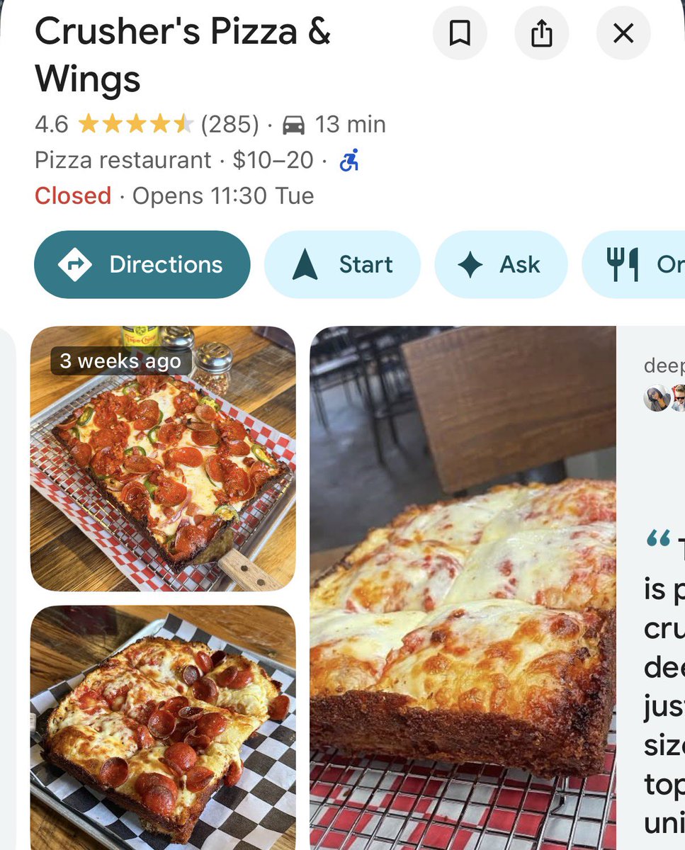 AHittel's tweet photo. @stoolpresidente Crushers/Corner slice in decatur! 

Bar pie and Detroit style are both 🔥 https://t.co/bZti1zrJlB