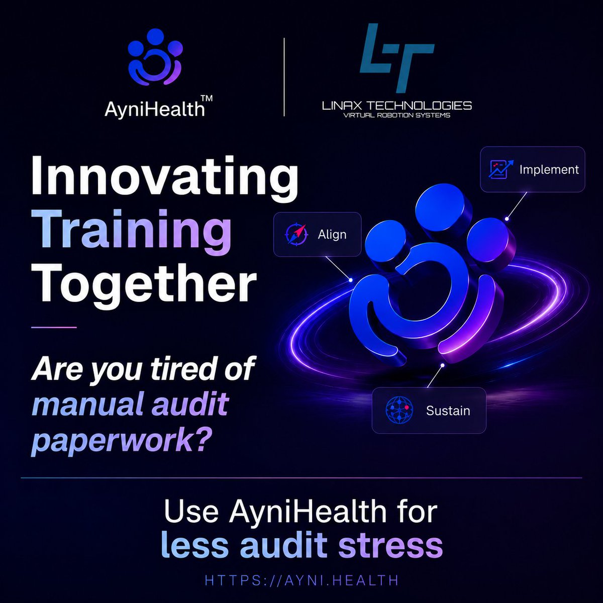 AyniHealth's tweet photo. Are you audit ready? Are all your training records up to date? Do you know at a glance who's up to date with certain techniques?

Discover how you can simplify quality audits and deliver change on time at the Linax Technologies Ltd booth C02.01 at #ESTRO26.

#RadOnc #ESTRO2026 https://t.co/DgwlQHOn2j