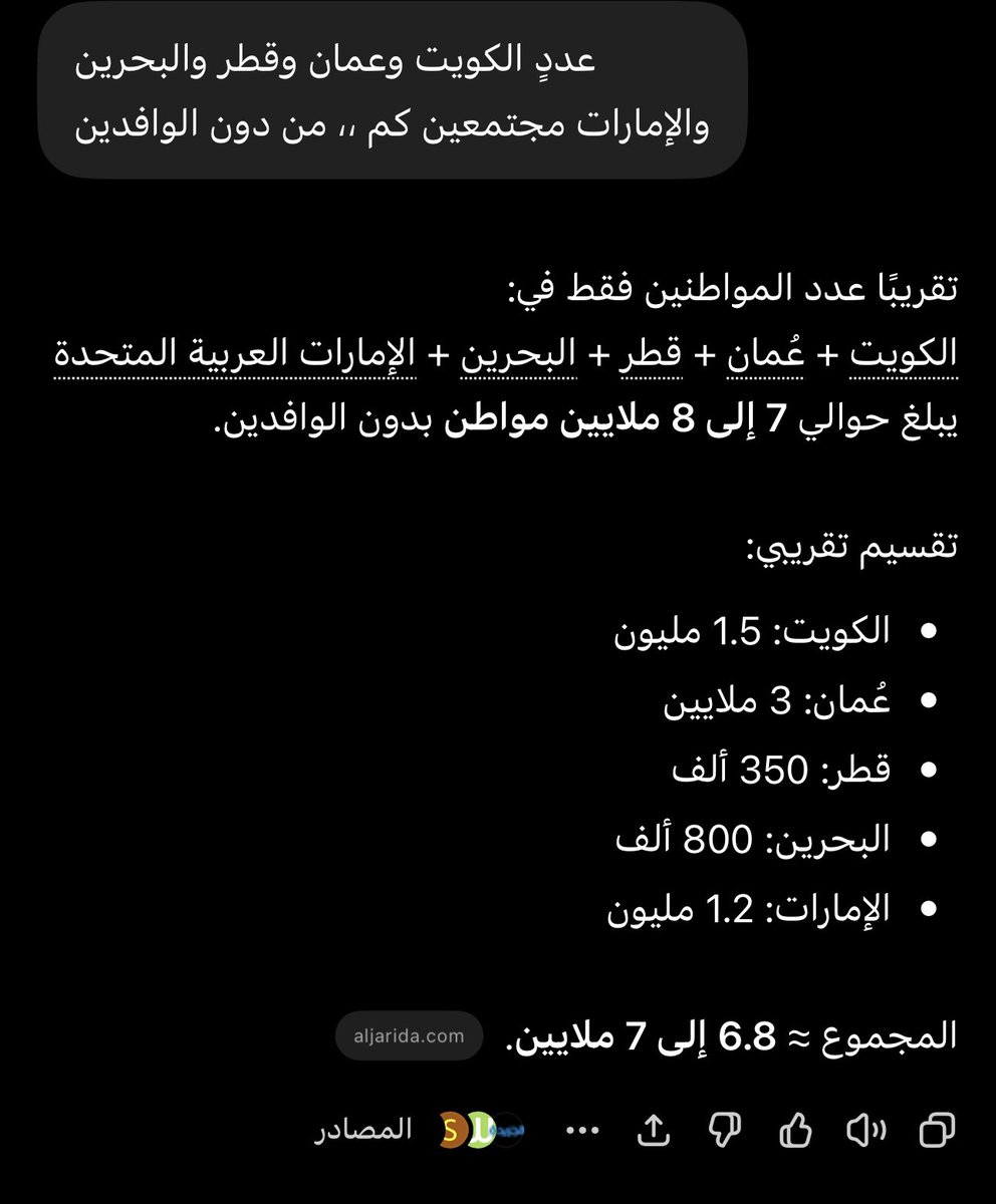 KSSA_505's tweet photo. عدد الوافدين في السعودية 15 مليون !!
عدد دول الخليج 8 مليون!!

تقليص أعداد الوافدين ضرورة لحماية فرص المواطن السعودي وتقليل البطالة
#هالمره_غير
#البطاله_بين_السعوديين https://t.co/UCsCe6MWsU