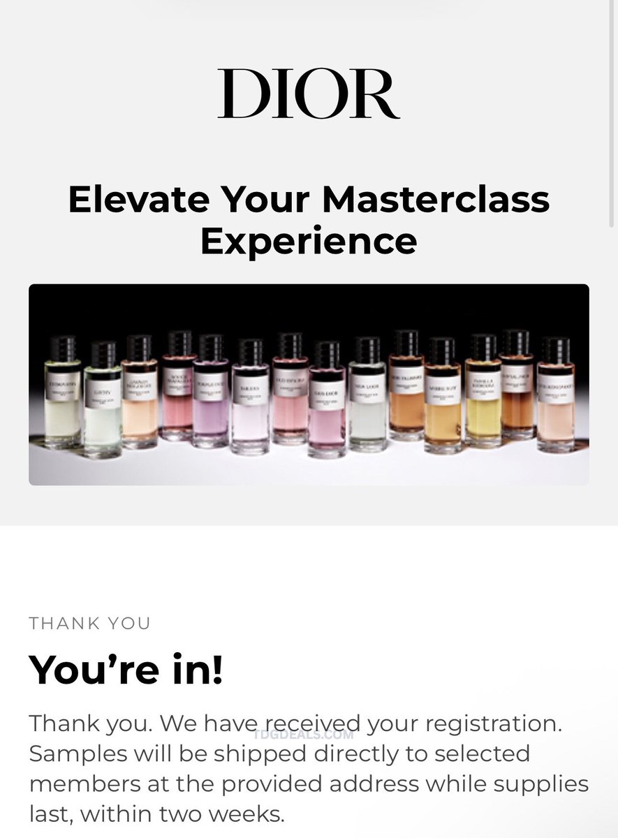 thedealsguy_'s tweet photo. 🔥 FREE DIOR SAMPLE

 Just fill out the form
 Samples ship to selected users while supplies last
 Expected delivery within 2 weeks

Easy freebie!

🔗 https://t.co/RT5eOedV1n

#Ad https://t.co/rm1IdoEGJi
