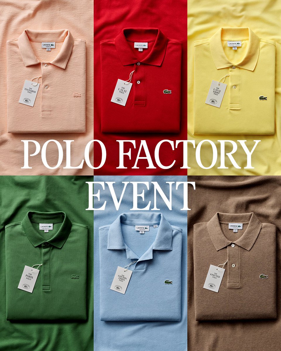 LACOSTE POLO FACTORY EVENT」 来場者限定のスペシャル特典 5/24(日
