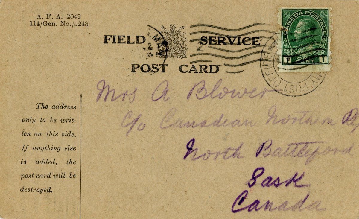 CanMilPostcards's tweet photo. Liverpudlian Charles Blower joined up in August 1914, in the newly-formed Princess Patricia's Canadian Light Infantry. Wounded at Ypres in 1915, he recovered and later became Regimental Quartermaster Sergeant.  He returned to Saskatchewan in 1919. #PPCLI https://t.co/0EG91mlhvt