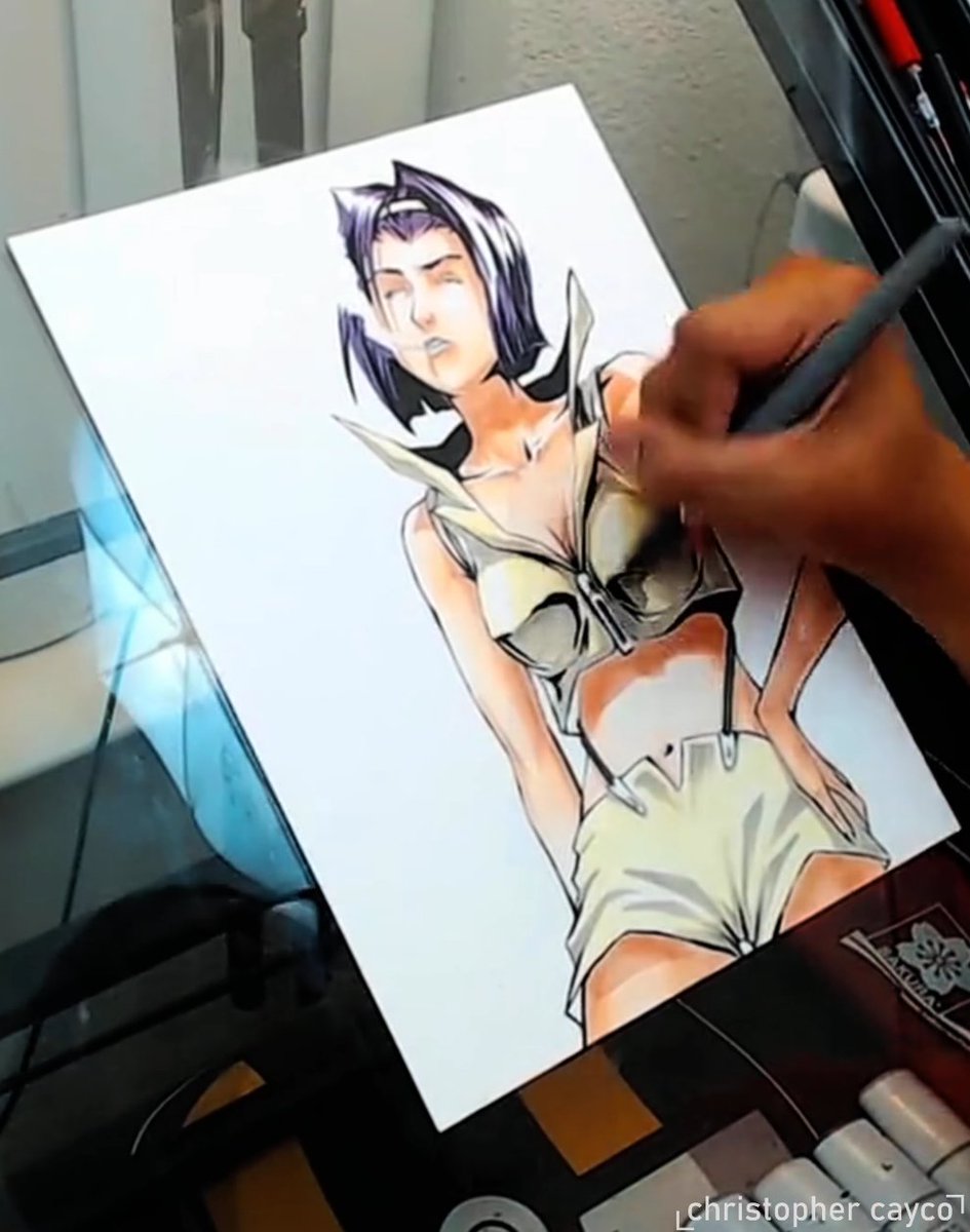 ccaycoART's tweet photo. Art timelapse, Faye sketch. I think there's a level of "over-it" that this conveys that very much me: https://t.co/xd2J9WXEoF https://t.co/dN1Co9xrgl