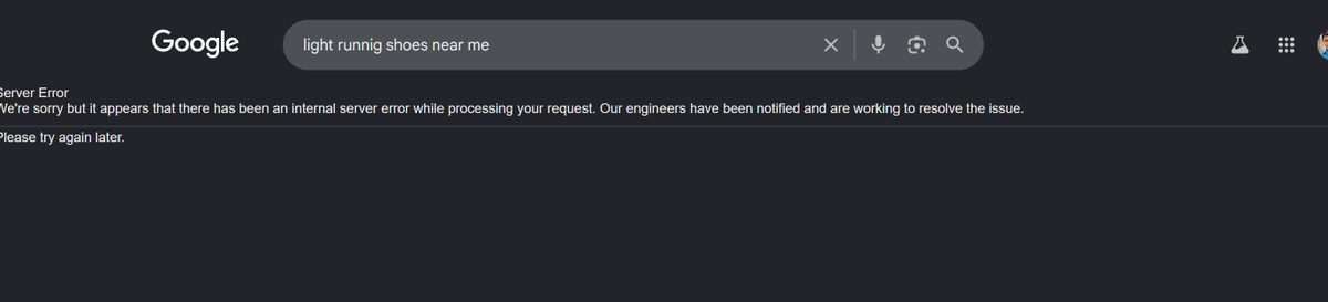 DevenderBisht_'s tweet photo. Google experiencing service error. #Googleserver https://t.co/ZsS6Yi9t2a
