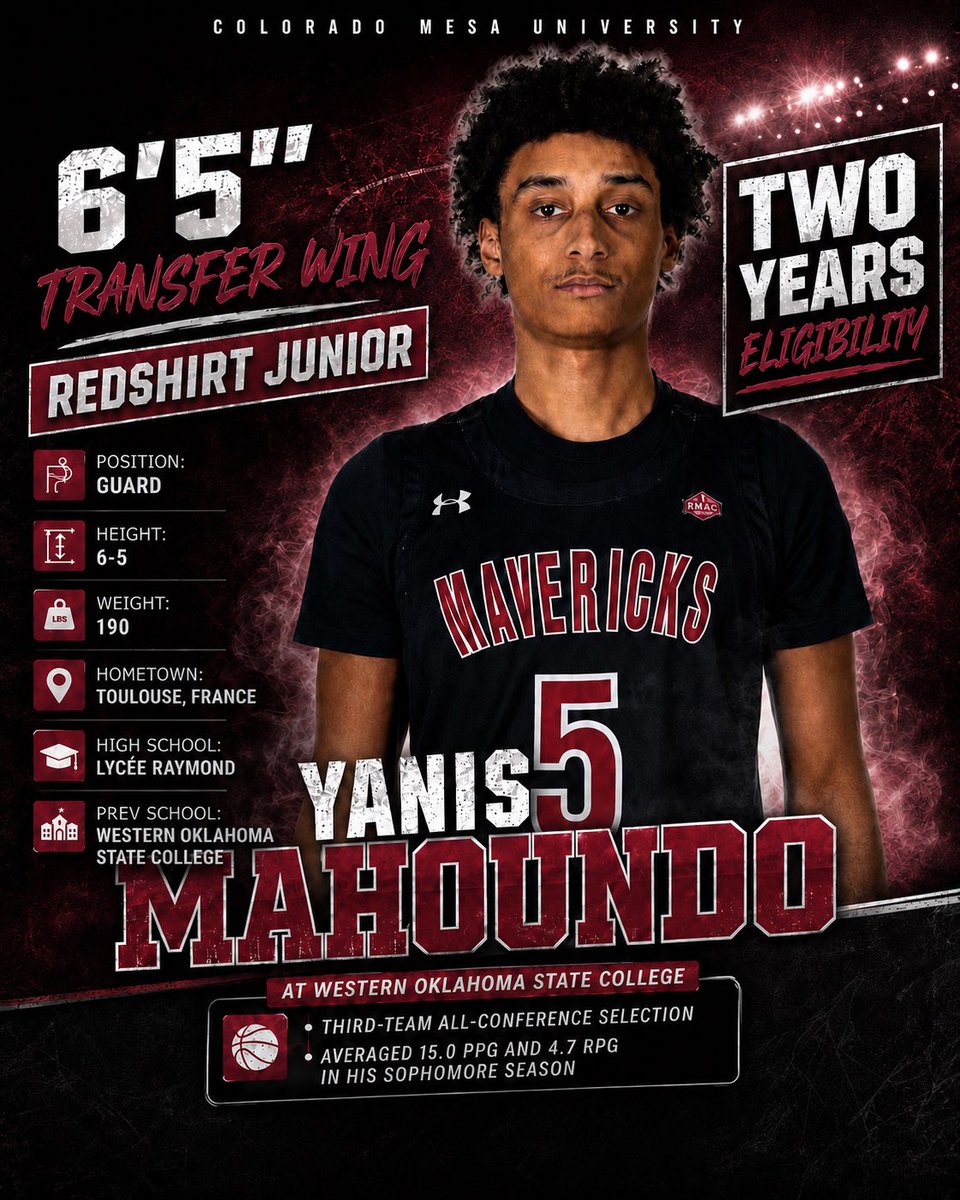 Ro1Coach's tweet photo. ‼️6’5” Athletic Transfer Wing Available‼️

@YA_Mahoundo  6’5” , 190 Wing . 

Redshirt Junior 25/26. Two years to play and possibly three if rules adjusted .

Two year starter for @WOSC_Basketball and one of the top Wings in Region during his time.

High level athlete, dependable three point shot. Self motivated and able to help a program win some games.  All games from Juco career on synergy for review . 

Solid late pickup with established and documented Juco history and 2 years to go.