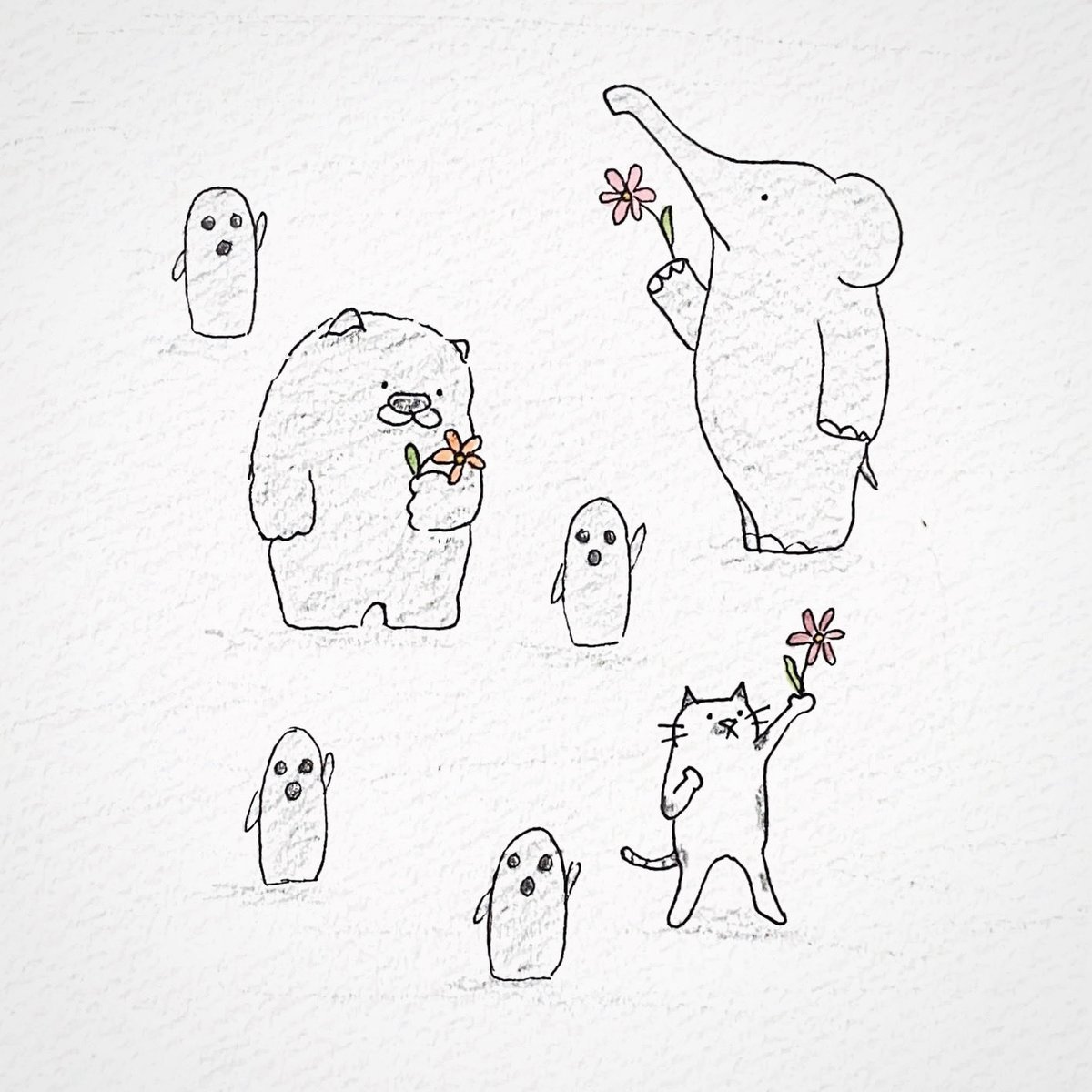OnigiriHaniwa's tweet photo. 色のない世界がくる

#ねこ #ぞう #チャウチャウ #イラスト https://t.co/DNhnJHU7c6