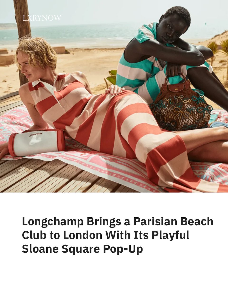 LXRYNow's tweet photo. Longchamp has transformed London’s Sloane Square into a beach-inspired pop-up with its La Plage activation, combining retail, food and interactive experiences. 

Read More
https://t.co/fBBxopenbN

#lxrynow #longchamp https://t.co/izDl6KbfZ4