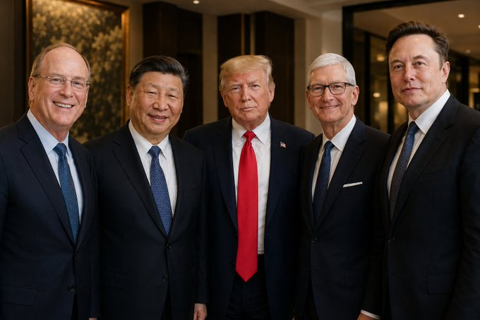 aeterna131's tweet photo. 🇺🇸最新消息：唐纳德·特朗普邀请了包括埃隆·马斯克、蒂姆·库克和拉里·芬克在内的多位首席执行官参加他即将进行的中国之行，与习近平主席举行峰会。 https://t.co/qhnlYx6WuV