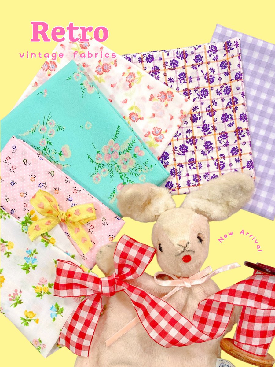 ▪︎New Arrival ♡ Vintage Fabric 懐かしくてかわいい小花柄に