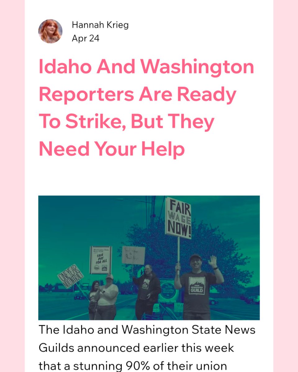 IdahoNewsGuild's tweet photo. Thanks to The Burner for covering our fight for fair wages. We are READY TO STRIKE. Donate to our fund at the link in bio or https://t.co/6oExciE04p https://t.co/cyWZx7r84j