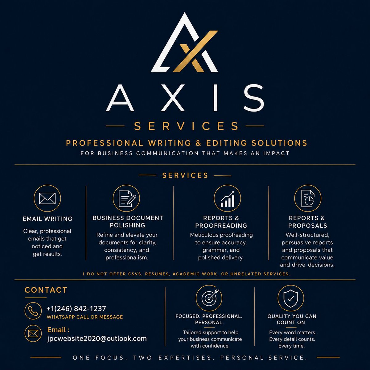 phq_j's tweet photo. Professional support services for individuals &amp; small businesses.

• Data Entry
• Document Editing
• Reports &amp; Proposals
• Proofreading
• FX Education &amp; Market Insights

WhatsApp/Call: +1 (246) 842-1237
jpcwebsite2020@outlook.com

#BusinessSupport #DataEntry #ForexTrading https://t.co/HwjIyDXqws