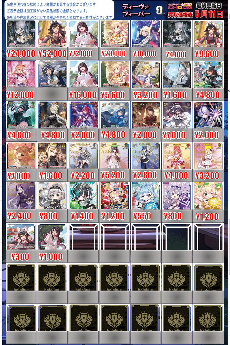 ホロライブOCG買取情報】 ホロライブOCGの買取募集中！！ 何枚でもご