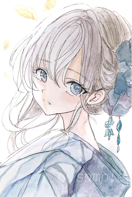 こちらの2作品新しいお家が決まりましたありがとうございます 丁寧に包装梱包して大切に届けます #イラスト #透明水彩 #アナログ原画