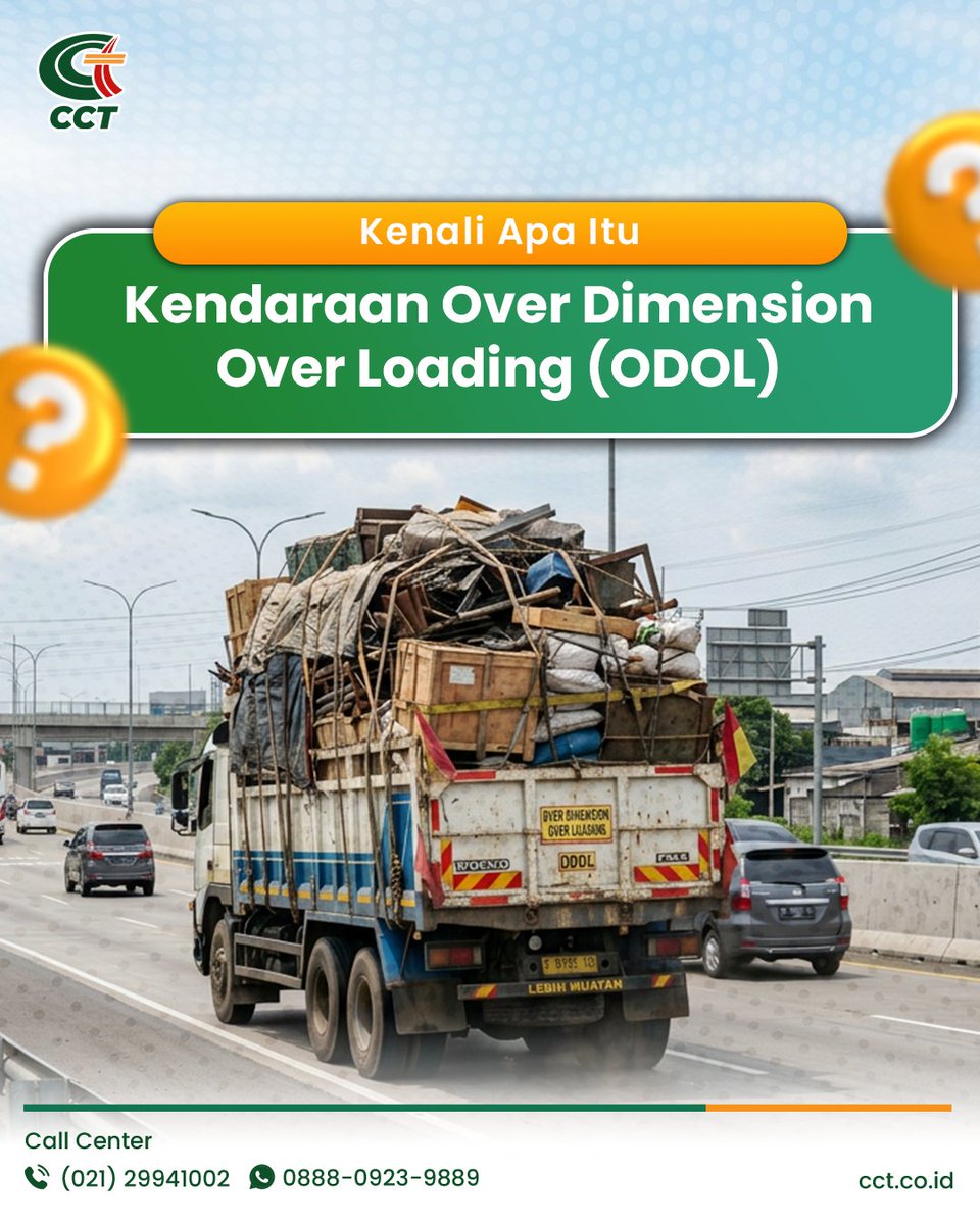 pt_cct's tweet photo. Pernah dengar istilah kendaran ODOL ? Kendaraan ODOL (Over Dimension Over Loading) adalah kendaraan angkutan barang yang memiliki ukuran (dimensi) dan atau muatan melebihi batas yang telah ditentukan. https://t.co/tyXLjiX6Wa