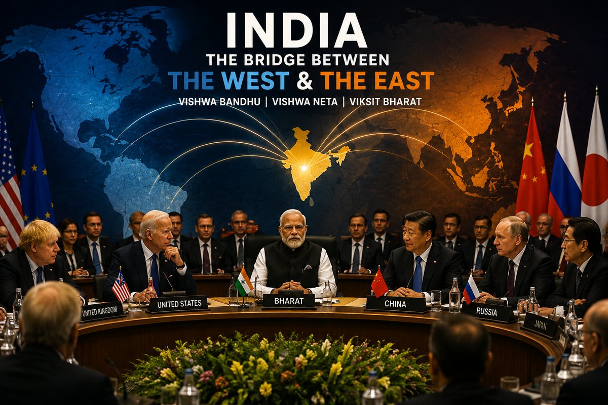 RahulVantage's tweet photo. India is slowly becoming the country that both the West and the East need. 🇮🇳

#India #Geopolitics #GlobalPolitics https://t.co/OEI4NgQaOJ