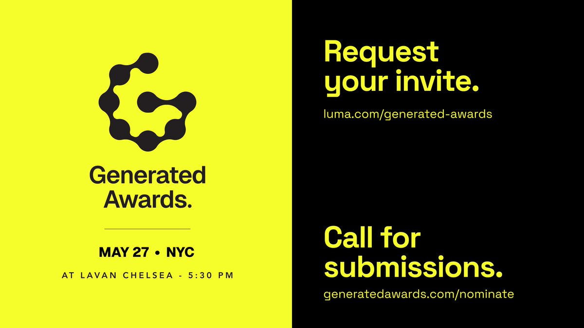 Generated Awards tweet media