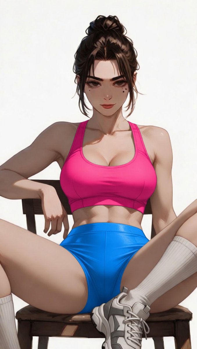 DAGIDALI2021's tweet photo. #NSFW #Lewd #MatureAsian #StrongWoman #ThickEyebrows #BeautyMark #HairBun #Manspreading #WideLegs #SittingPose #BigBreasts #Voluptuous #PinkLingerie #SportyGirl #OfficeLady #AIArt #AIgenerated #3D #DestinyChildStyle https://t.co/dNKUJ91g7Q