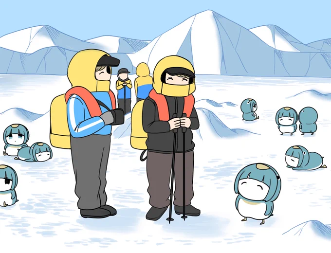 南極にいるともペンたちは、人懐っこい