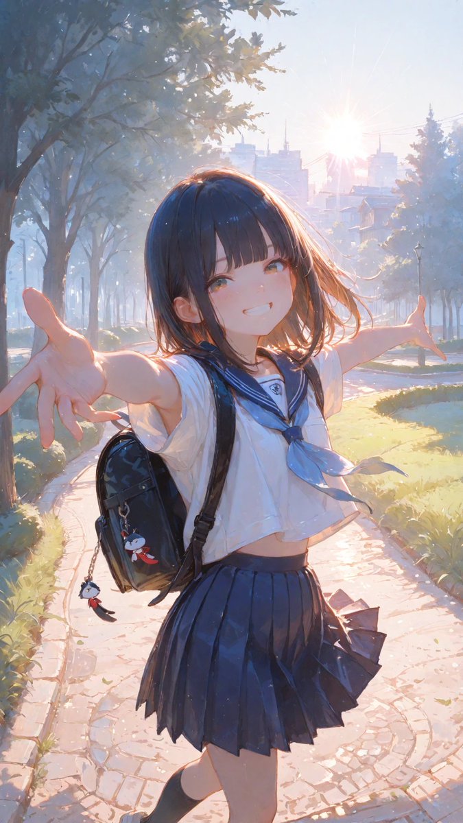 AIart #AIイラスト SFW anime illustration. No sensitive content.