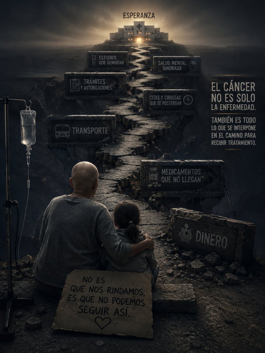 DoctorCamargo's tweet photo. Como oncólogo, aprendí algo doloroso:

Muchos pacientes no abandonan sus tratamientos porque quieran rendirse.

Los abandonan porque el sistema los deja atrás. https://t.co/Zu797MDsPG