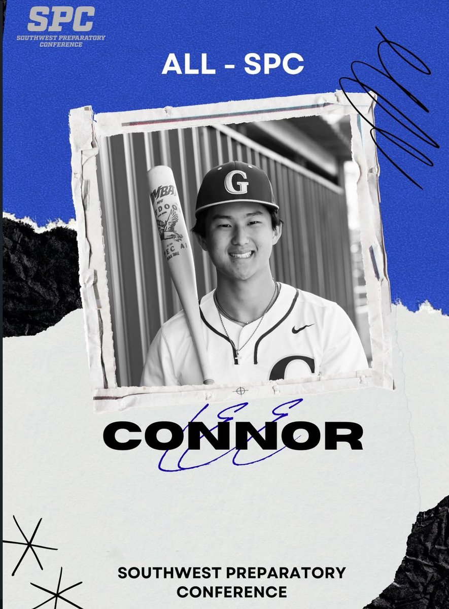 ConnorLeeBB's tweet photo. Thankful for a great senior season with @_GHBASEBALL. Blessed and honored to be named SPC All Conference for the third consecutive season.

https://t.co/aM6e3sLCWh

@UofCbaseball @coachKT14 @PSTxHSBaseball https://t.co/6omEHPwgaQ