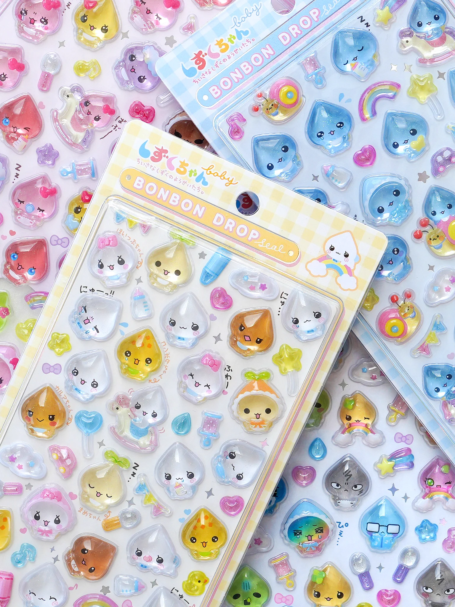 しずくちゃん ボンボンドロップシール 新作 ベビー カプセルシール 7枚セット しずくちゃん【公式】 on X: 