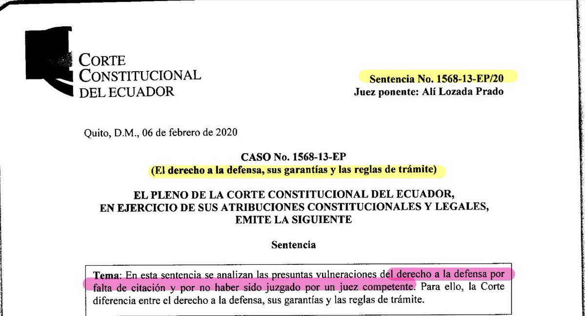 El derecho a la defensa es la garantía más invocada en el litigio. Y también la más malentendida. 🎯

La mayoría la trata como una lista de reglas procesales: te citaron o no, tuviste tiempo o no, el juez era competente o no.

Pero la Corte Constitucional del Ecuador tiene una