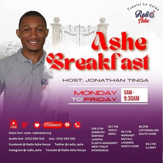 radio_ashe's tweet photo. Kumekucha! Amka tulijenge taifa! Karibu kwenye kipindi #AsheBreakfast ukiwa nami  @Jonathan_Tinga Papaa Jt. Unasikiliza ukiwa wapi? Rausha na mwingine tubarikiwe sote.
Call:0712 00 00 14 Sms:0712 04 00 10 X/IG:@radio_ashe
Listen Live:https://t.co/DTvBe7Er5B or APP: Radio garden https://t.co/T8Co9jbpf9