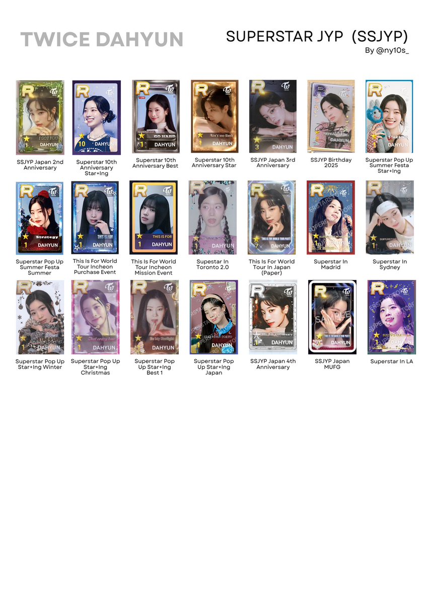 TWICE SSJ SUPERSTAR JYP full template ⋆˚₊‧*‧₊˚ ⋆ Dahyun