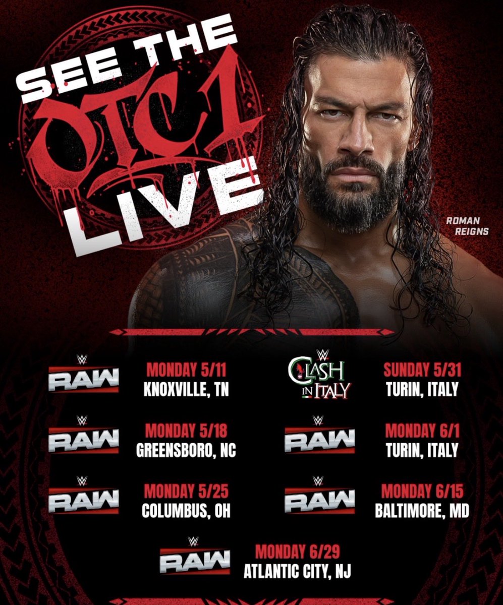 Dawsonp29d's tweet photo. @MrSantiZap Not a hot take but I guess the rumors of Roman missing ALL June was a lie https://t.co/O9opblSRxK