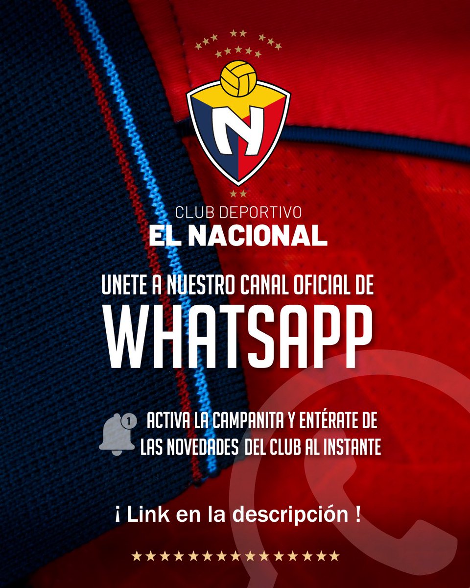 elnacionalec's tweet photo. ¿Quieres saber todo sobre el rojo? 🔴

Únete al canal oficial del único Bi Tri campeón ⚽️

Ingresa en este link 👉🏻 https://t.co/AlmGwMAcjC

Síguenos 📲 https://t.co/353sAheu3L
