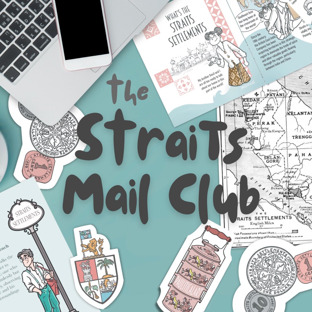 psunster's tweet photo. The Straits Mail Club is officially launching! ✉️

If you love bite-sized illustrated deep dives into Southeast Asian history this one’s for you. Every 2 months, subscribers will receive a themed bundle with historical tidbits, culture, traditions, and illustrated infographics. https://t.co/wTY6zQjm8d