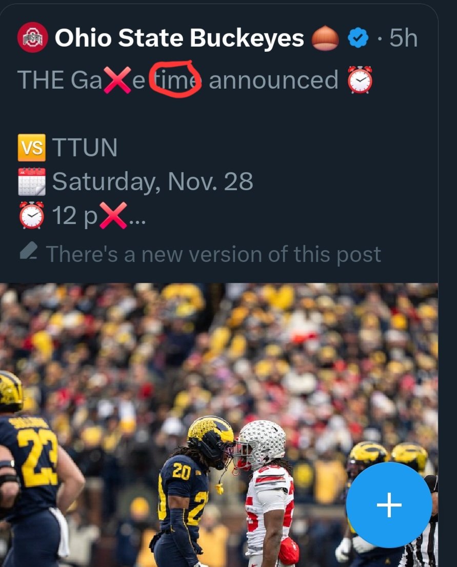 IsaacMGoBlue's tweet photo. @OhioStAthletics @OhioStateFB @CFBONFOX They always miss one! 😂 https://t.co/mcePiYdLsC