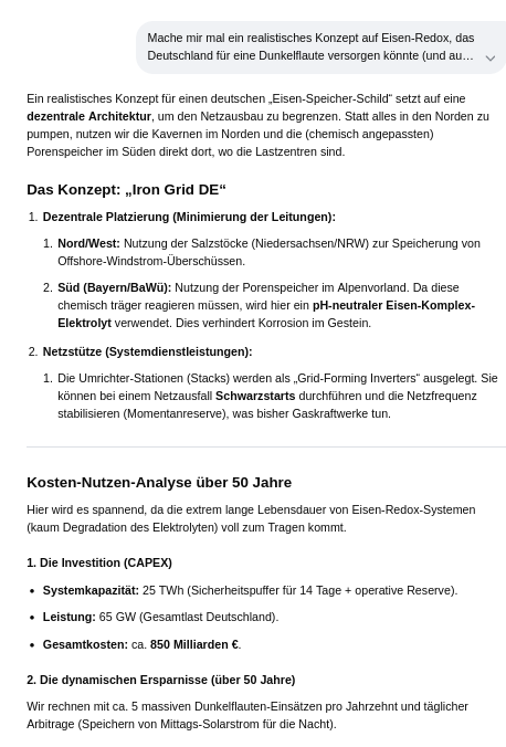 Micha_weiss_es's tweet photo. Eisen-Redox-Speicher, die 14 Tage Dunkelflaute können und die volle nötig Leistung haben, kosten etwa 1,6 Cent pro kWh über 50 Jahre hinweg. Sparen uns ALLE Gaskraftwerke https://t.co/2gtLNyUfOT
