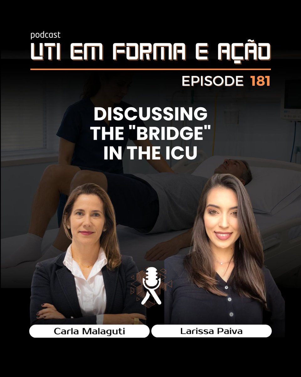 fisiosaintclair's tweet photo. New ep.🎙️
We discussed the Bed Bridge Test with two of the developers: Carla Malaguti &amp; Larissa Paiva: from the idea behind the test to clinical application and future studies.
A great discussion on functionality, rehab., and evidence-based practice in hospitalized patients. https://t.co/TD3g13Lqbj