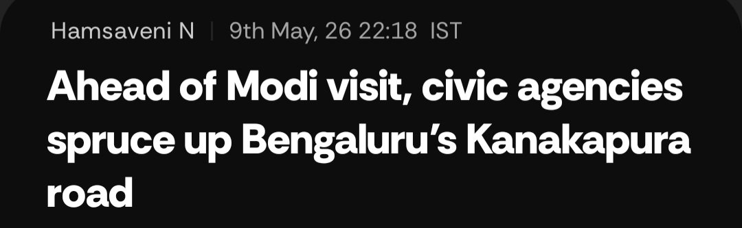 We can expect Bannerghatta road to be fixed during Pink Line Metro inauguration as Modi will be chief guest!