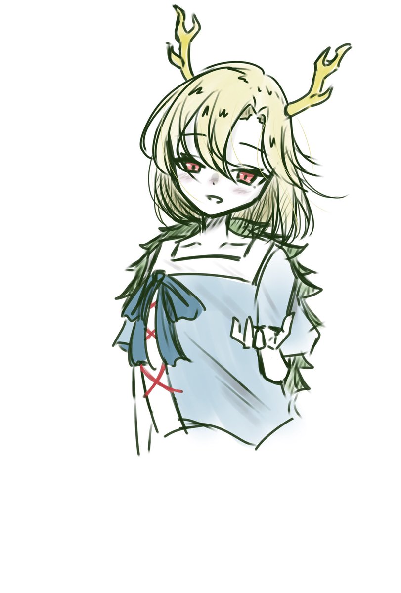 やっぱこの絵柄になる、と。 上手く描けた気がするから、別アプリの