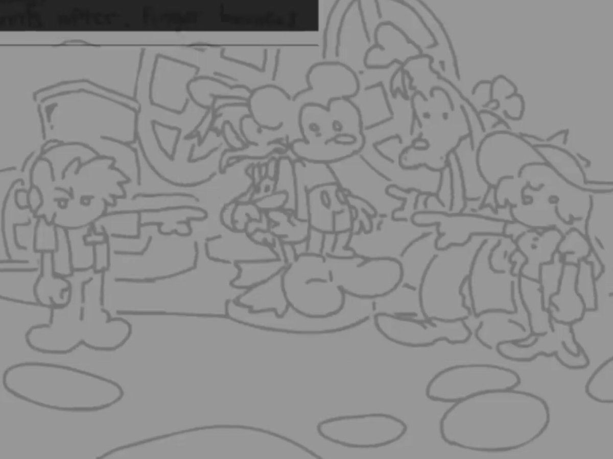 kris_Draws2002's tweet photo. A redraw of that one scene in the crisis animatic from Vs. mouse ultimate jsjsjsjsjs https://t.co/xgyodCnBgL