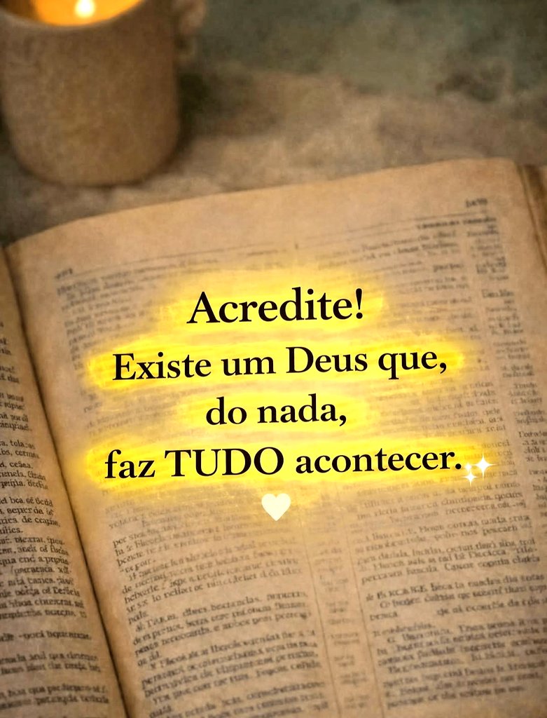 Eliabe76's tweet photo. Acredite! 
Existe um DEUS que, do nada, faz TUDO acontecer. ✨🤍 https://t.co/BwnLQjALtq