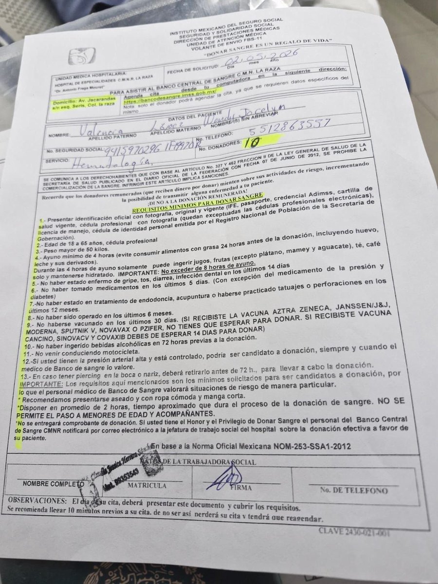 imah_mx's tweet photo. Se solicitan donadores de sangre para una jovencita en el IMSS la raza! Por favor háganlo viral #donadoressangre #imss https://t.co/43QwLGuHhs https://t.co/j1LJ82WOTa