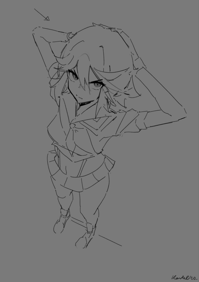 I don't know why sketch always feels better than colored version