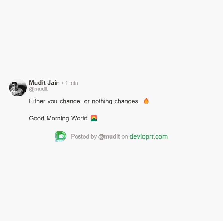 Mudit (devloprr.com) tweet media